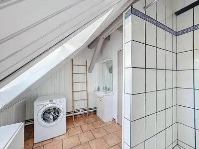Salle de bains dans l'établissement La Belle Étape, Appartement avec Piscine et Spa