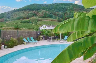 Vue générale sur la montagne ou vue sur la montagne depuis l'appartement