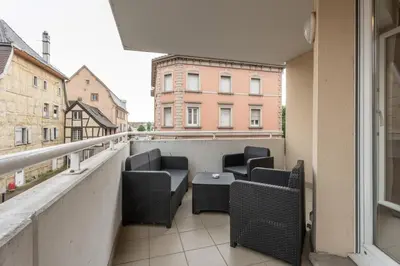 Coin salon dans l'établissement Abbatucci 12A Logement 6 Pers Proche Bale