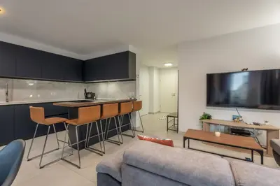 Cuisine ou kitchenette dans l'établissement Abbatucci 12A Logement 6 Pers Proche Bale