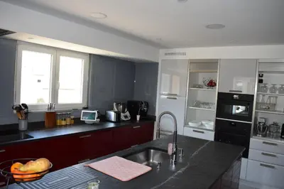 Cuisine ou kitchenette dans l'établissement Villa Rixheim