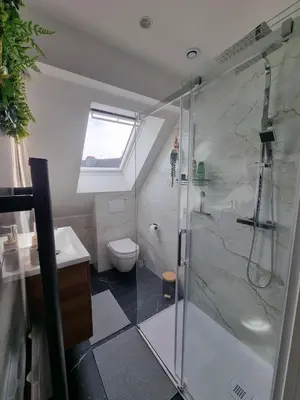 Salle de bains dans l'établissement Sur la savoureuse - Le 64