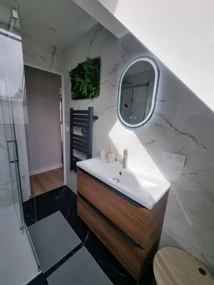 Salle de bains dans l'établissement Sur la savoureuse - Le 64