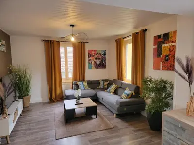 Coin salon dans l'établissement Chez Carine et Jonathan 1er etage