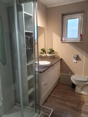 Salle de bains dans l'établissement Chez Carine et Jonathan 1er etage