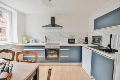 Cuisine ou kitchenette dans l'établissement APPARTEMENT ELSA - Au Calme des Vignes - Parking privatif & Animaux Bienvenus