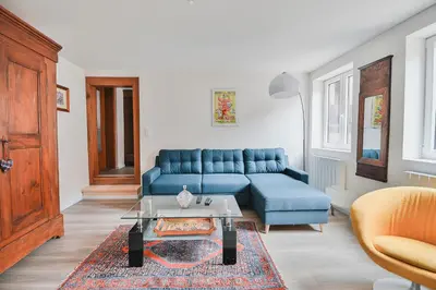 Coin salon dans l'établissement APPARTEMENT JANGO - Au Calme des Vignes - Parking privatif & Animaux Bienvenus