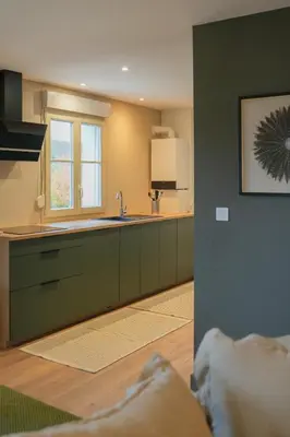Cuisine ou kitchenette dans l'établissement Les Hauts de Bergheim