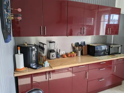 Cuisine ou kitchenette dans l'établissement Chambre privée, parking gratuit