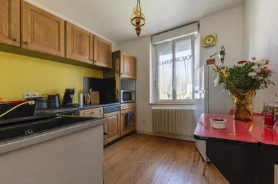 Cuisine ou kitchenette dans l'établissement Le Seventies - Proche de Montbéliard