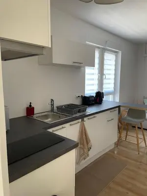 Cuisine ou kitchenette dans l'établissement Hestia Résidence - Saint-Louis & Basel