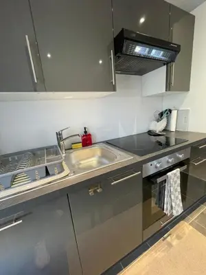Cuisine ou kitchenette dans l'établissement Hestia Résidence - Saint-Louis & Basel