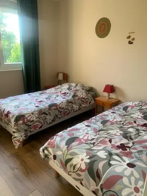 Un ou plusieurs lits dans un hébergement de l'établissement Gîte le Haut de la Marche