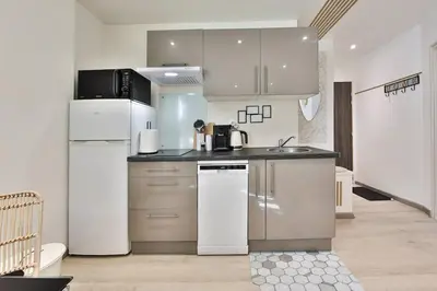 Cuisine ou kitchenette dans l'établissement Le Marly - Hyper Centre Mulhouse