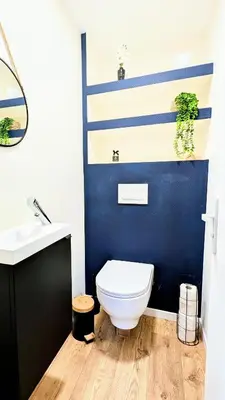 Salle de bains dans l'établissement T3 Nature et Balnéothérapie