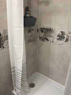 Salle de bains dans l'établissement Le Nid de Louise, studio Mulhouse avec terrasse