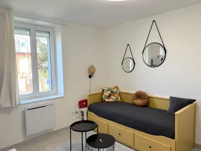 Coin salon dans l'établissement Appartement Louise Pro et Séjour à Mulhouse pour 4 personnes