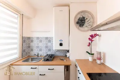 Cuisine ou kitchenette dans l'établissement Le Refuge - Colmar