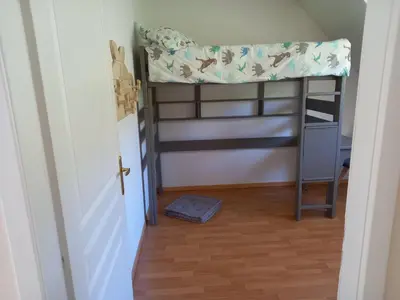 Un ou plusieurs lits dans un hébergement de l'établissement Le panorama - Appartement meublé 5 pièces cuisine salle de bain