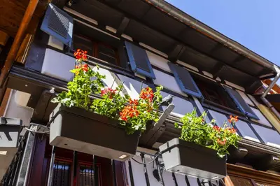 Balcon ou terrasse dans l'établissement Ide'Alsace