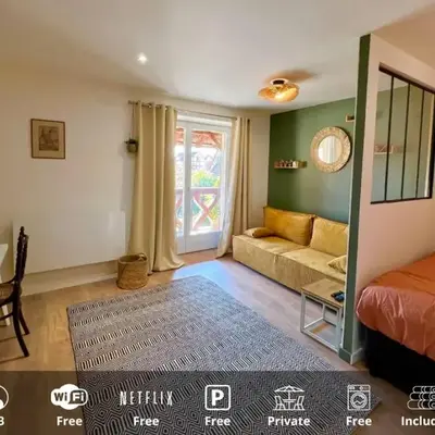 La Poulie - Apartment with Balcony and Free Privative Parking - Close to Colmar