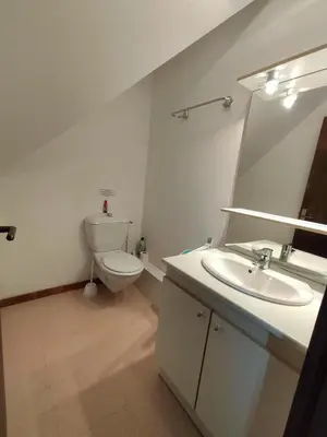 Salle de bains dans l'établissement B&B Gite les Baudy