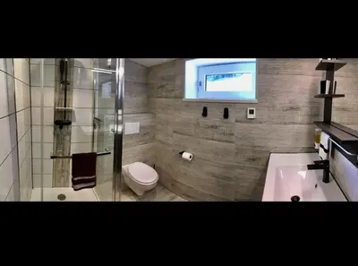 Salle de bains dans l'établissement Gîte du Petit Hohnack