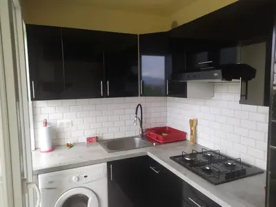 Cuisine ou kitchenette dans l'établissement Studio 3F