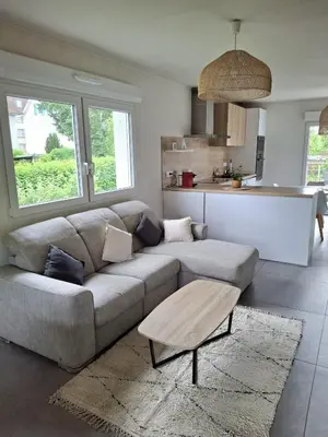 Coin salon dans l'établissement Maison 5 personnes