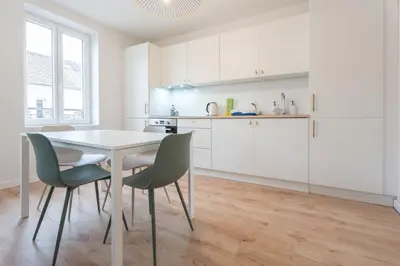 Cuisine ou kitchenette dans l'établissement Le Maçon Park 2e Étage Duplex 6 Pers