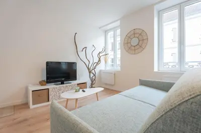 Télévision ou salle de divertissement dans l'établissement Le Maçon Park 1er Étage Appartement 4 Pers