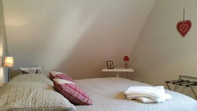 Un ou plusieurs lits dans un hébergement de l'établissement Charming house Riquewihr, Alsace