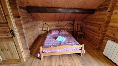 Un ou plusieurs lits dans un hébergement de l'établissement Chalet scandinave excellente situation GERARDMER XONRUPT