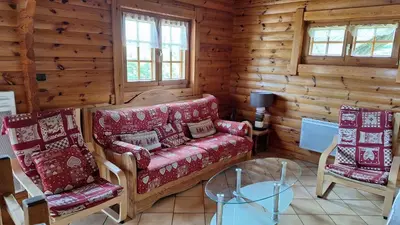Coin salon dans l'établissement Chalet scandinave excellente situation GERARDMER XONRUPT