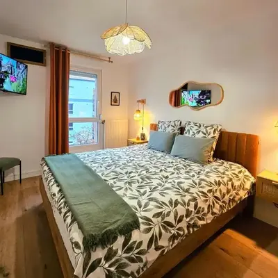 Gîte Forestier - T2 Cosy avec Terrasse & 2 Parkings privatifs -Centre ville
