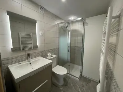 Salle de bains dans l'établissement Cozy Studio in a central and quiet area near Basel