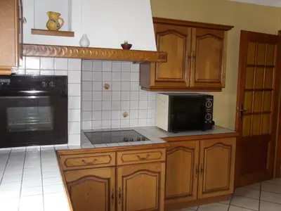 Cuisine ou kitchenette dans l'établissement Gîte les chateaux