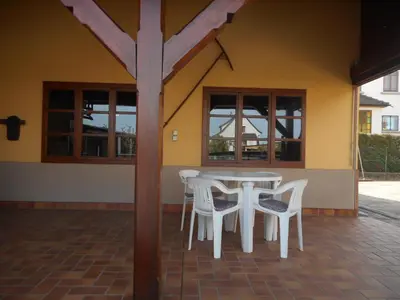 Terrasse ou espace extérieur de l'établissement Gîte les chateaux