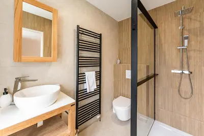 Salle de bains dans l'établissement Le Refuge des Brumes