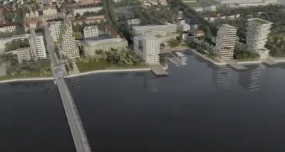 Vue générale sur Huningue ou vue de la ville depuis l'appartement