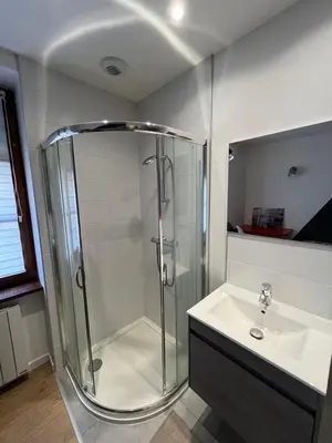 Salle de bains dans l'établissement Superbe appartement atypique au cœur de Mulhouse