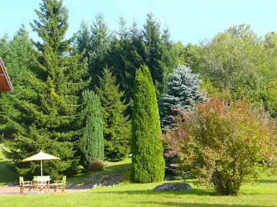 Jardin de l'établissement les balcons de Fellering