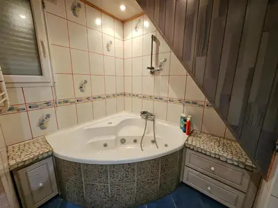 Salle de bains dans l'établissement Chez Corinne