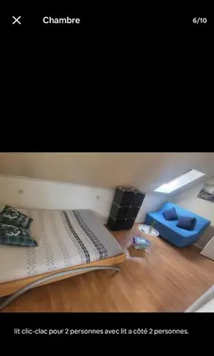 Un ou plusieurs lits dans un hébergement de l'établissement Studio 2 a 4 personnes