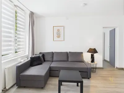 Coin salon dans l'établissement Cocon Blanca- 1er étage prox centre Mulhouse