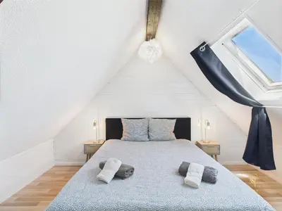 Un ou plusieurs lits dans un hébergement de l'établissement Cocon Jaune - Duplex 2e étage prox centre Mulhouse