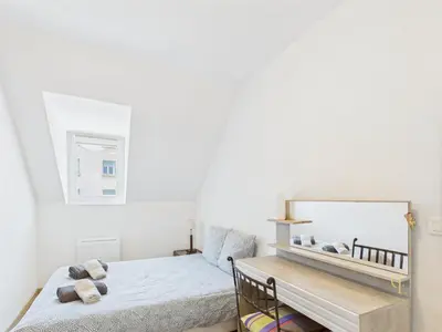 Un ou plusieurs lits dans un hébergement de l'établissement Cocon Jaune - Duplex 2e étage prox centre Mulhouse
