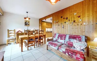 Coin salon dans l'établissement Gorgeous Apartment In Gérardmer
