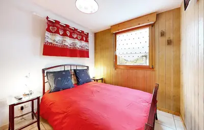 Un ou plusieurs lits dans un hébergement de l'établissement Gorgeous Apartment In Gérardmer