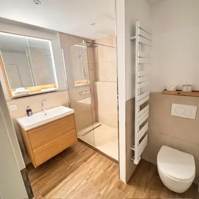Salle de bains dans l'établissement SkylineStudio